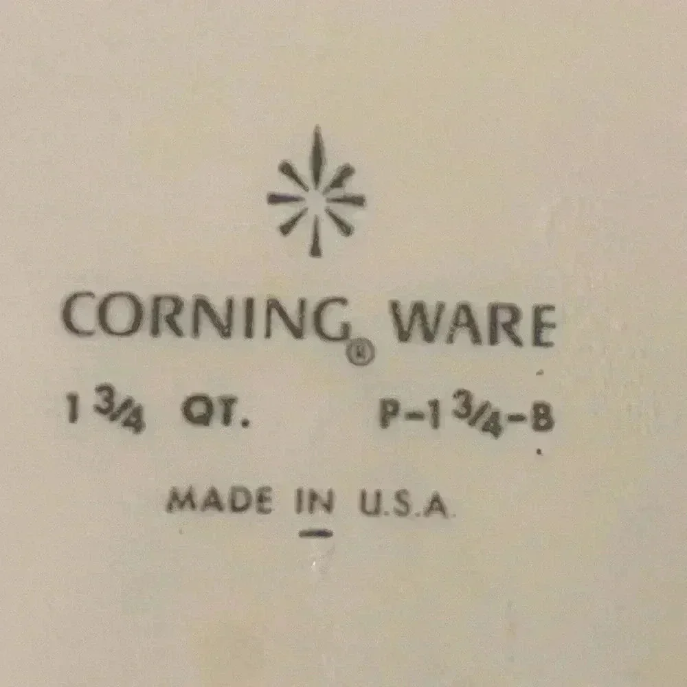 Vintage Corning Ware 56 oz-7 cup-Blue Cornflower Casserole Dish-P-1 3/4B-#437